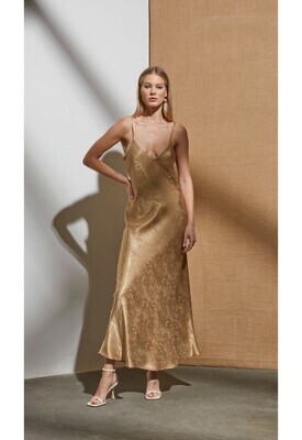 Vestido lencero Oro