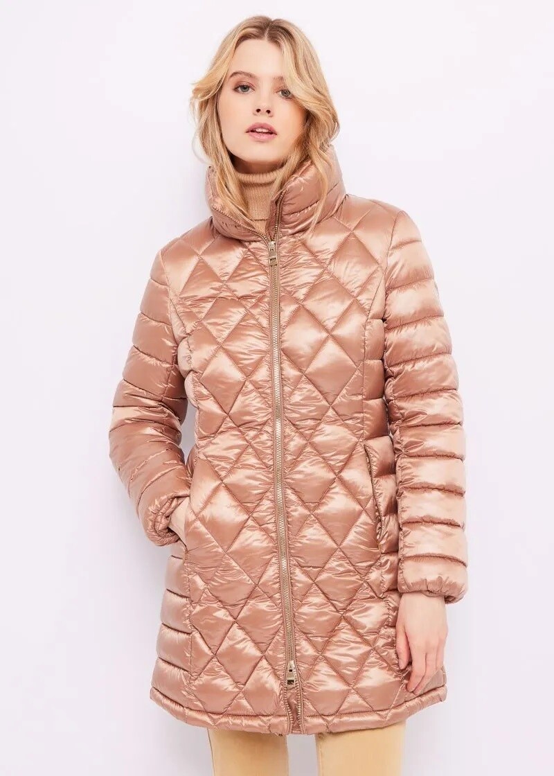 Parka larga ligera en color broce