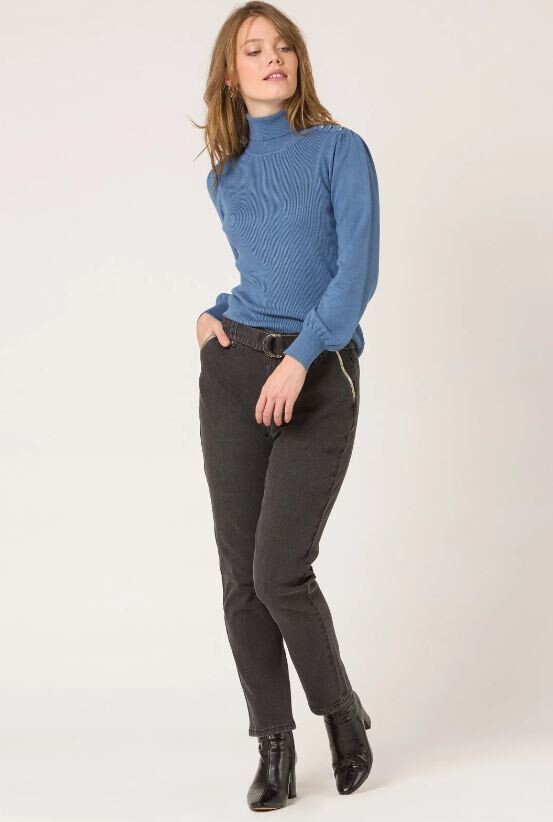 Jersey blue cuello alto