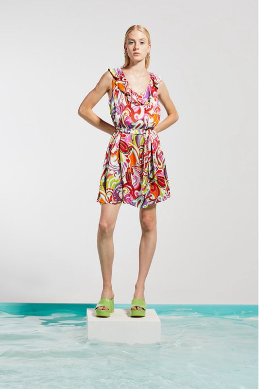 Vestido estampado retro