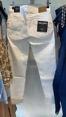 Jeans blanco skinny cropped