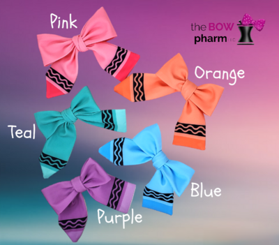 Hand Tied Crayon Bows