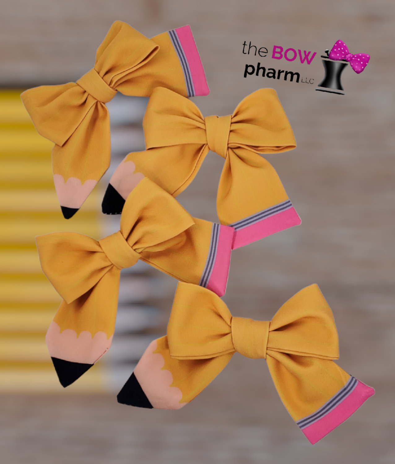 Hand Tied Pencil Bows
