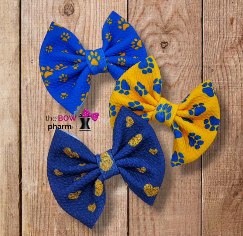 School Spirit Themed 4 Inch Liverpool Fabric Bows