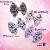  Boho Halloween 4 Inch Liverpool Fabric Bows