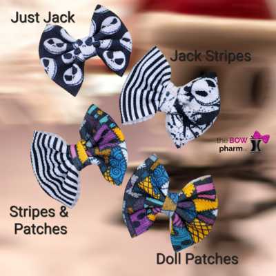 Nightmare Jack 4 Inch Liverpool Fabric Bows