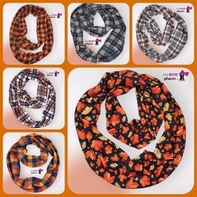 Fall Ribbed Knit Infinity Scarves Collection