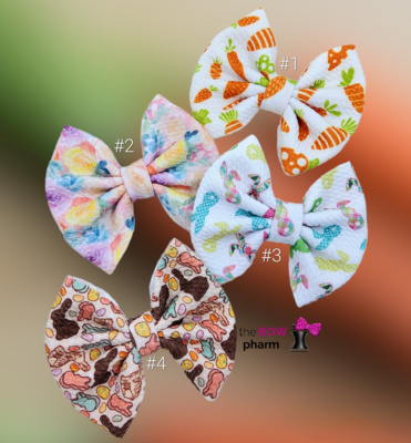 Easter 4 Inch Liverpool Fabric Bows