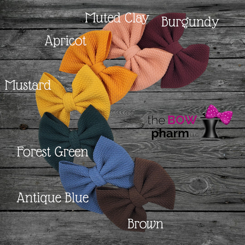 Solid Color 4 Inch Liverpool Fabric Bows