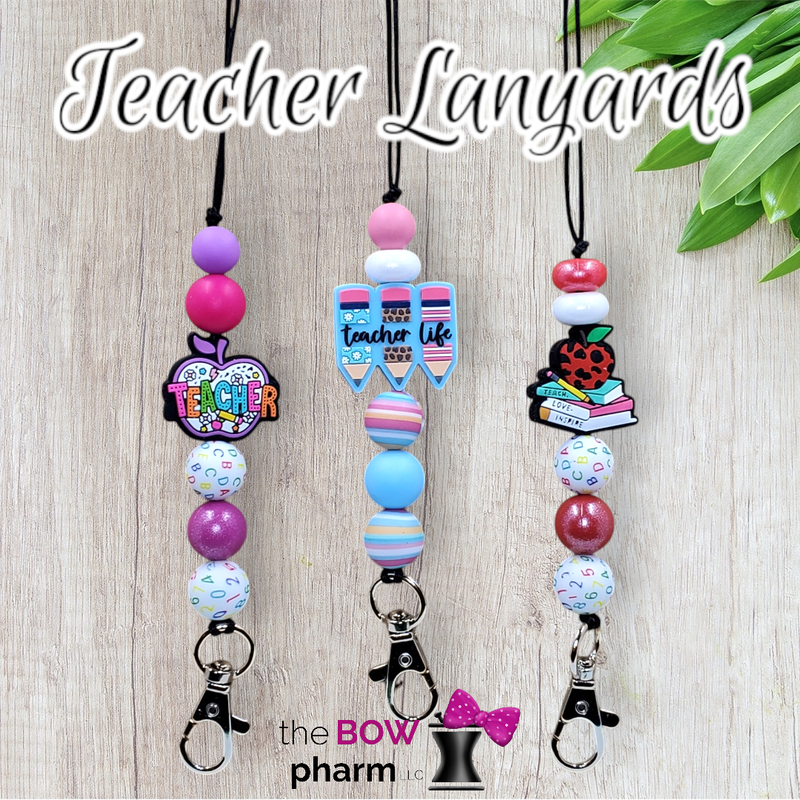 Teacher Silicone Bead Lanyards