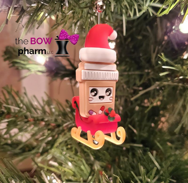 Merry Rx-Mas Sleigh in Peach