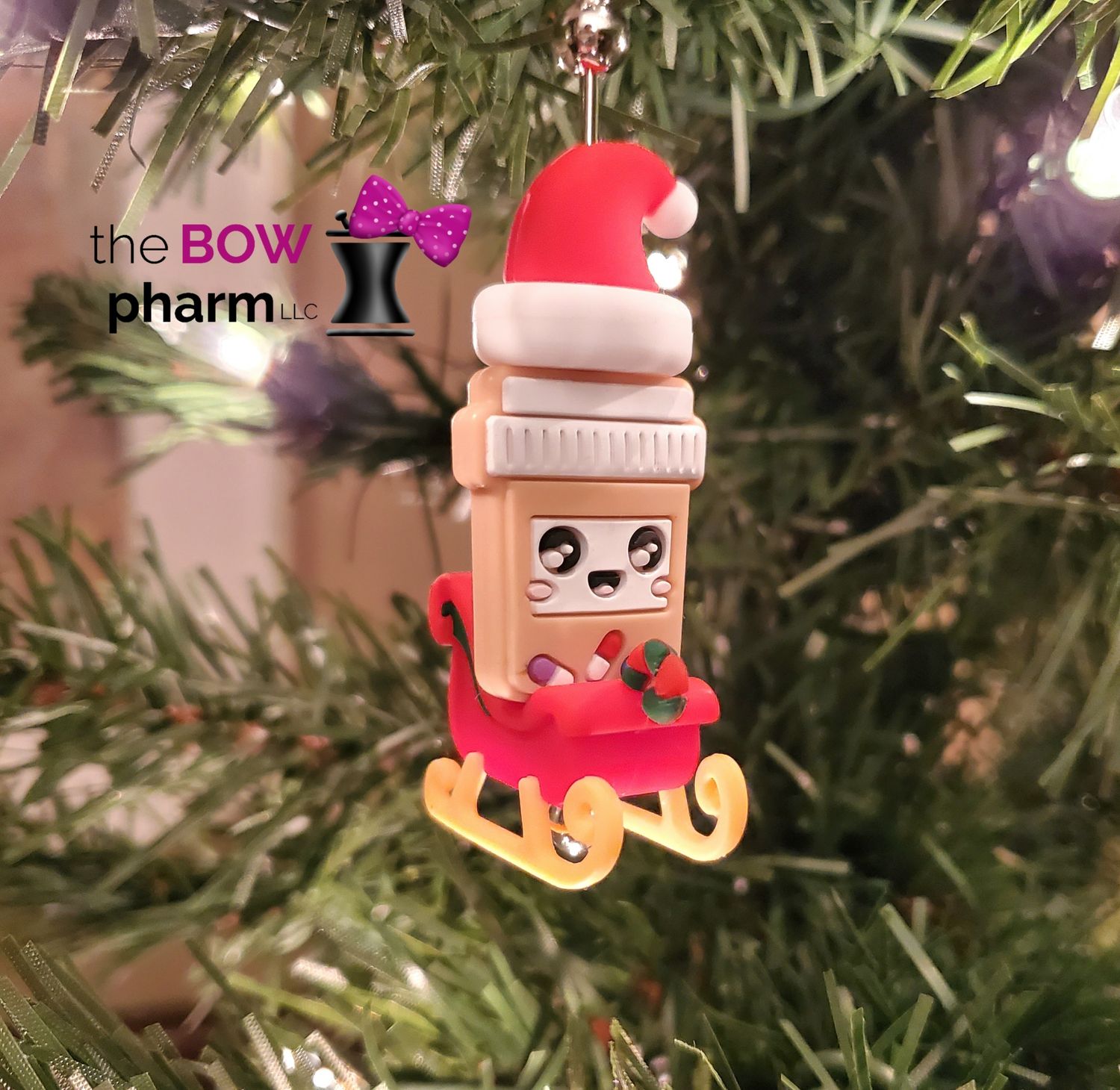 Merry Rx-Mas Sleigh in Peach