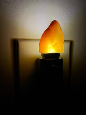 Carnelian Crystal Patuxent River Stone Quartz Night Light with Natural Reiki Healing Aura - Small