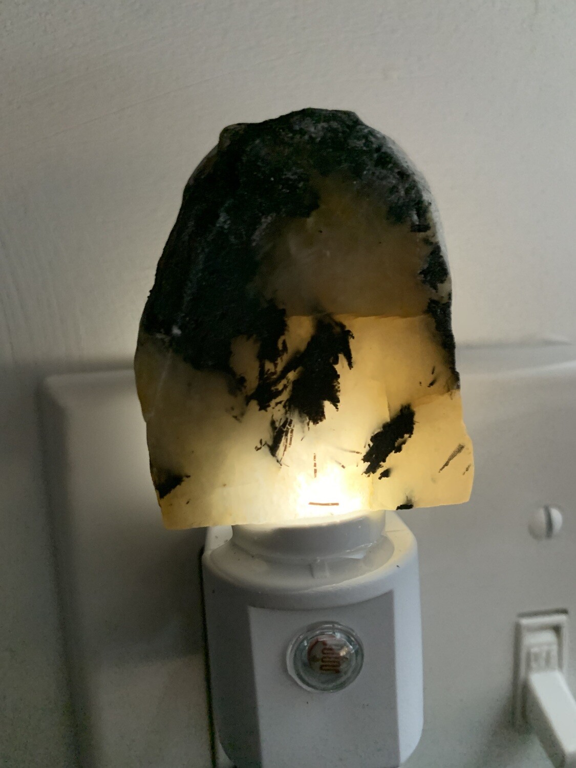 Quartz with Black Tourmaline Nightlight - Small