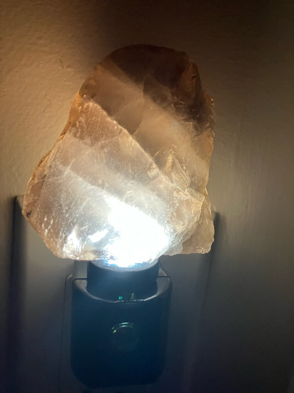 Smoky Quartz Nightlight Healing Energy Raw Reiki Crystal - Large