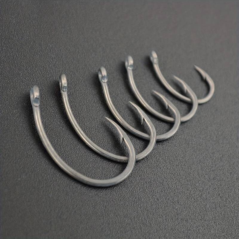 PISCUS High Carbon Teflon Coated Stainless Steel Barbed Hooks  Pack Of 5