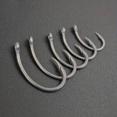 PISCUS High Carbon Teflon Coated Stainless Steel Barbed Hooks  Pack Of 5