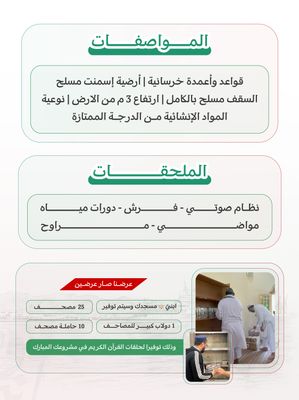 مساجد اسيا ( باكستان , بنجلاديش , الهند ) عند اختيار مساحة المسجد يظهر السعر