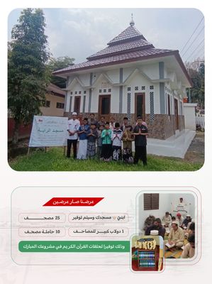 مساجد اندونيسيا - عند اختيار مساحة المسجد يظهر السعر