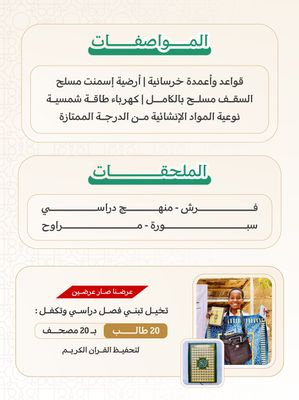 فصول افريقيا ( النيجر ، بنين ) عند اختيار مساحة الفصل يظهر السعر