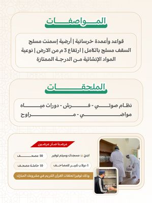 مساجد اسيا ( باكستان , بنجلاديش , الهند ) عند اختيار مساحة المسجد يظهر السعر