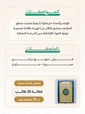 فصول افريقيا ( النيجر ، بنين ) عند اختيار مساحة الفصل يظهر السعر