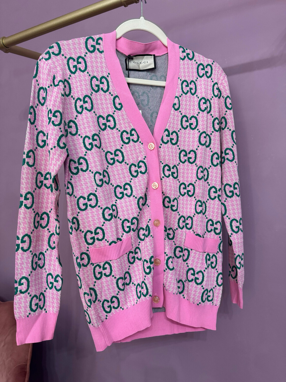 Cardigan gg rosa