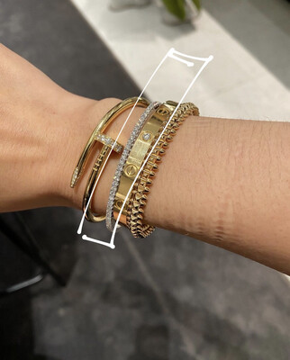 Bracciale tennis rigido