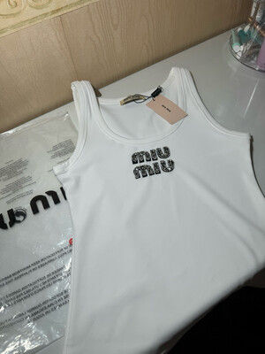 Canotta miu strass