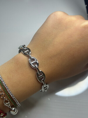 Bracciale ganci argento 