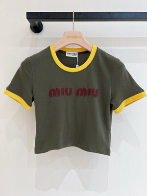 T-shirt crop green 