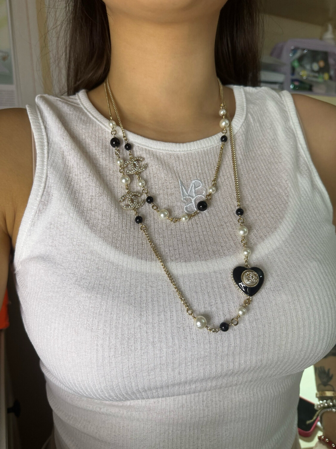 Collana doppio giro nera