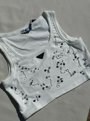Top corto strass