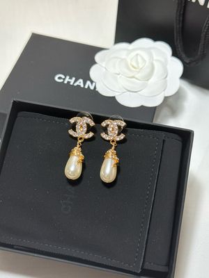 Orecchini cc perla ovale 