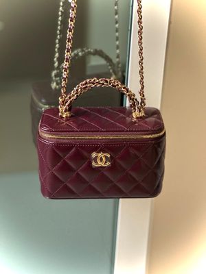 Borsa vanity manico intreccio