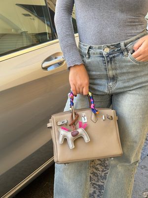 Borsa Birkin 25cm tortora 