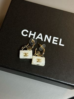 Orecchini borsetta bianco