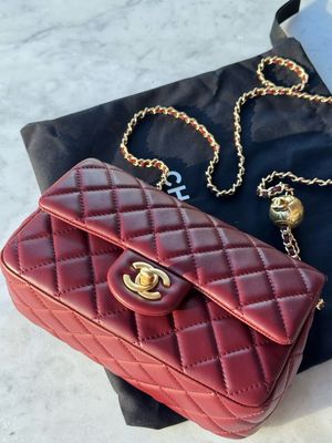 Borsa pallina bordeaux 