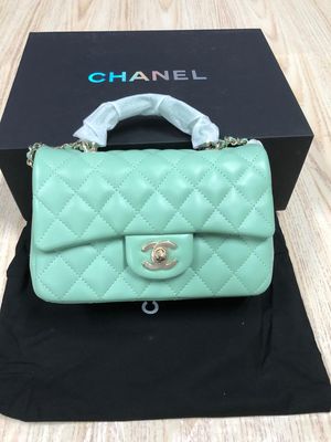 Borsa cc manico turchese