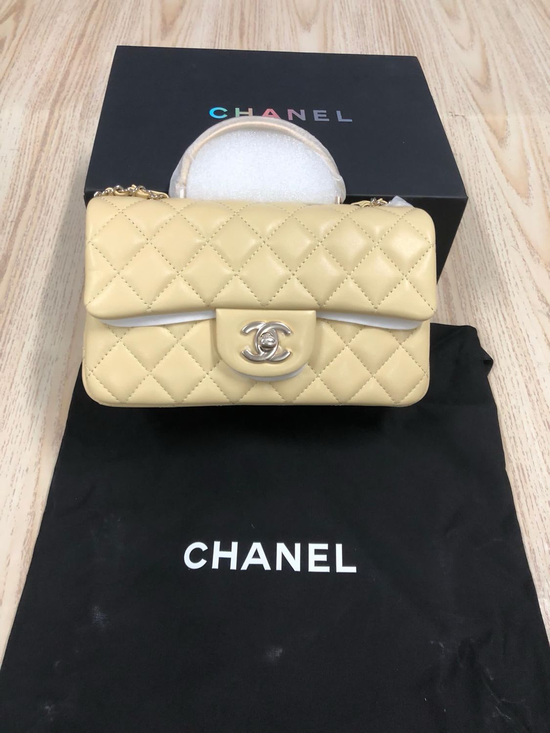 Borsa cc manico gialla