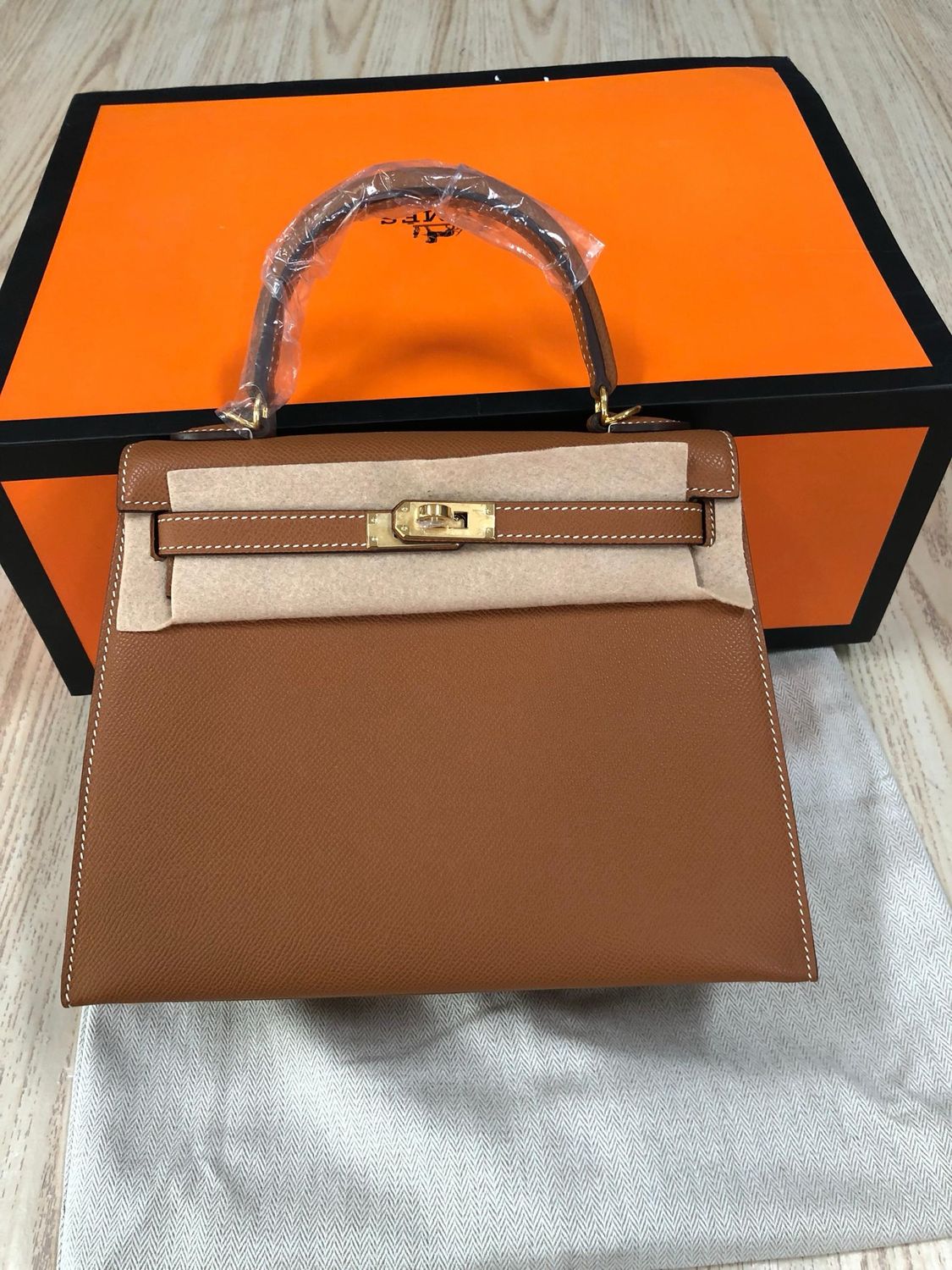 Borsa Kelly grande marrone