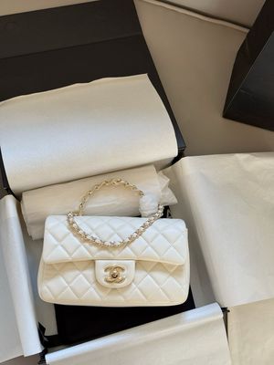 Borsa cha manico bianca