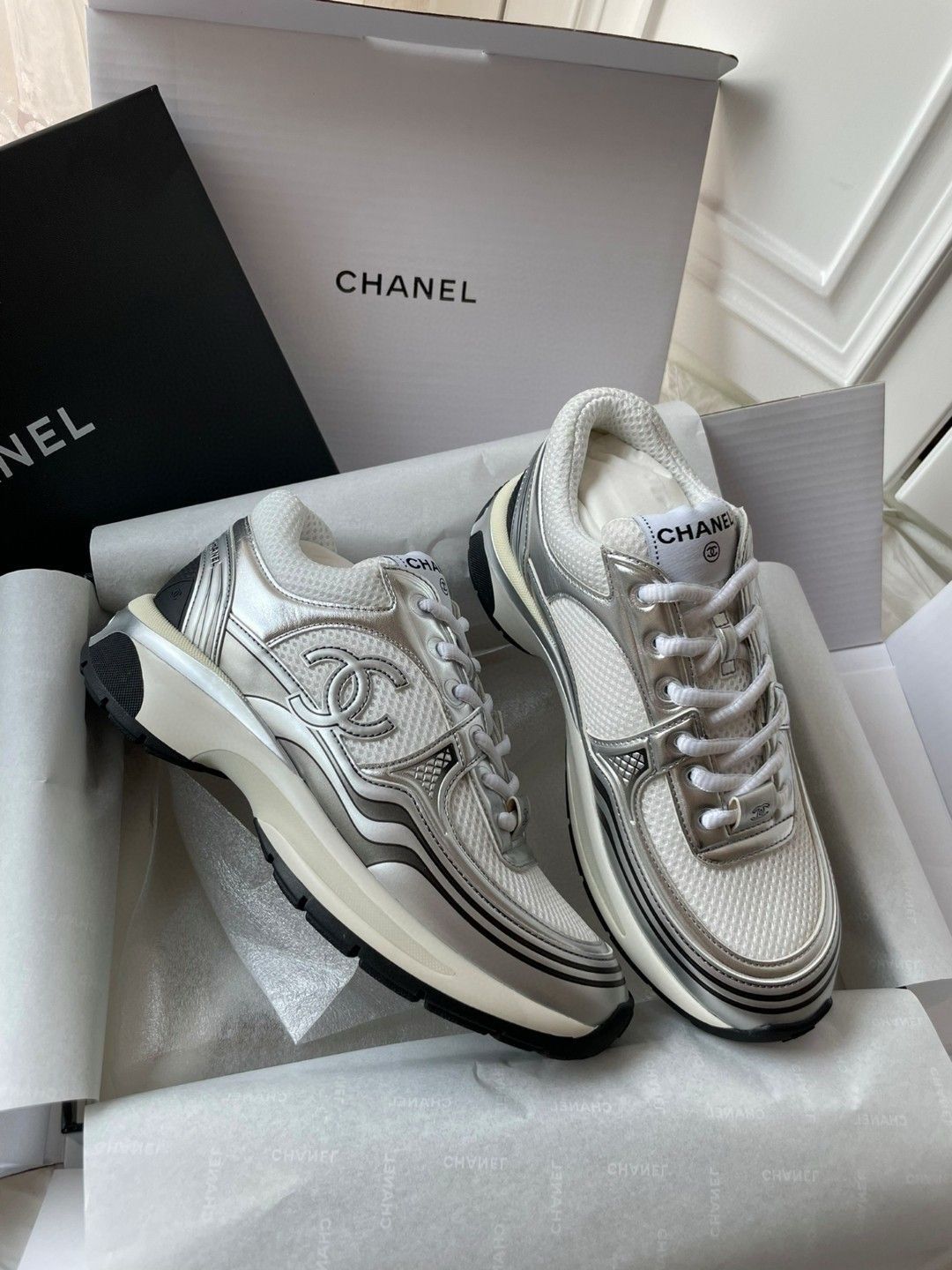 Sneakers cha argento