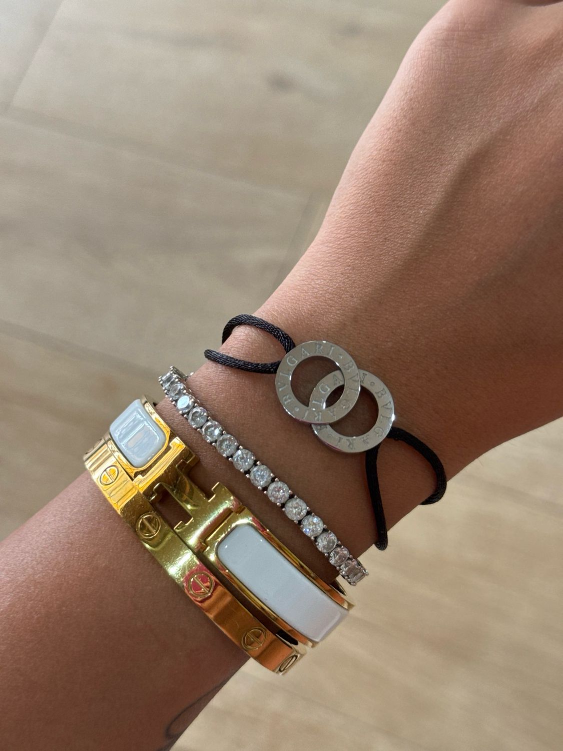 Bracciale anelli argento
