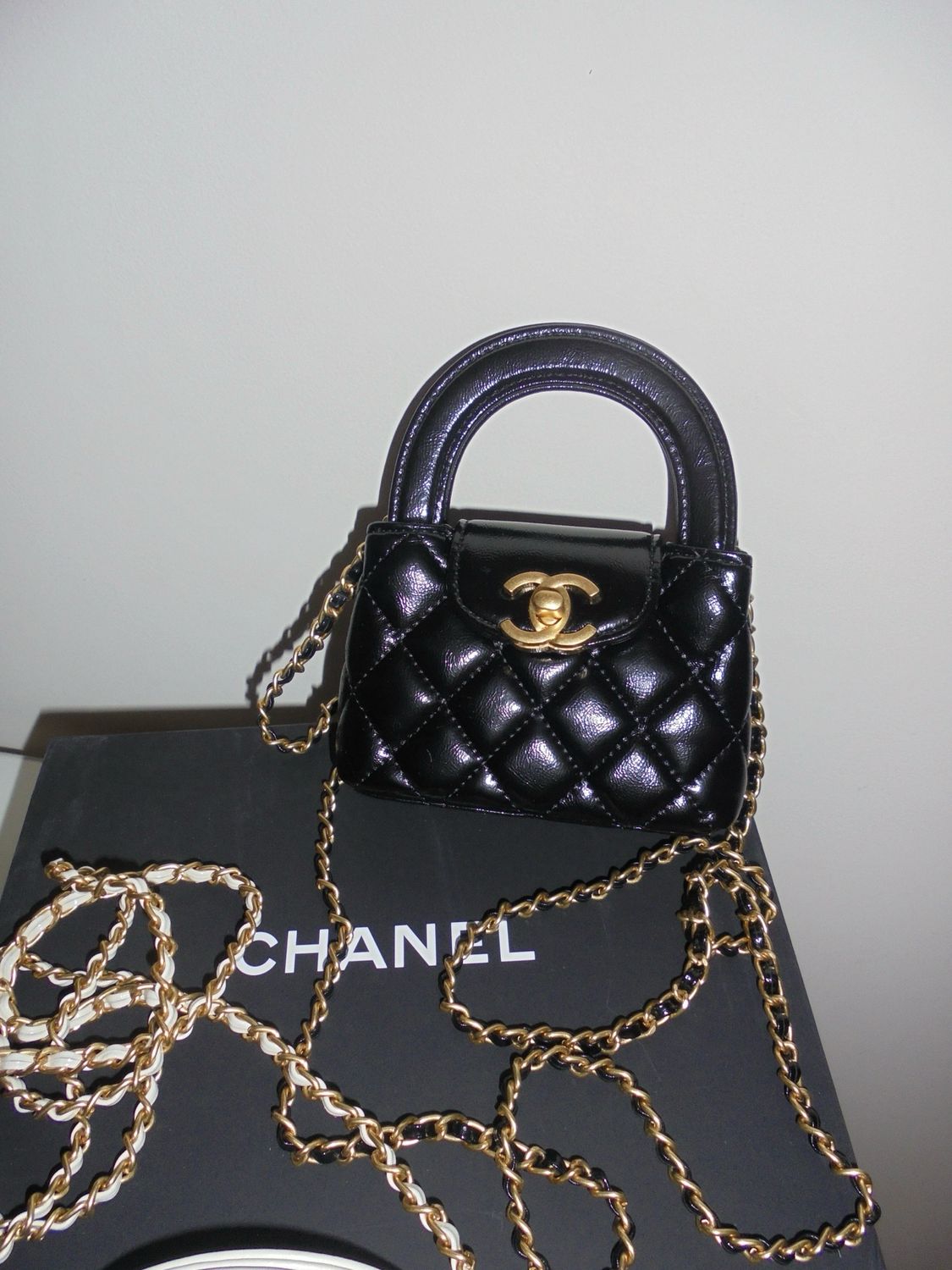 Borsa mini kelly cc nero