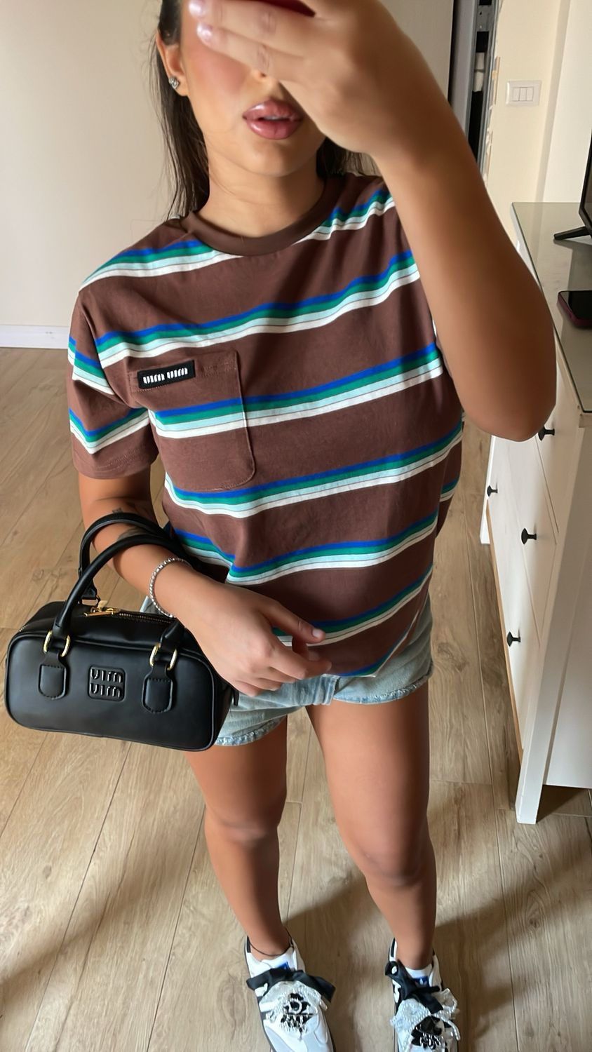 T-shirt miu righe