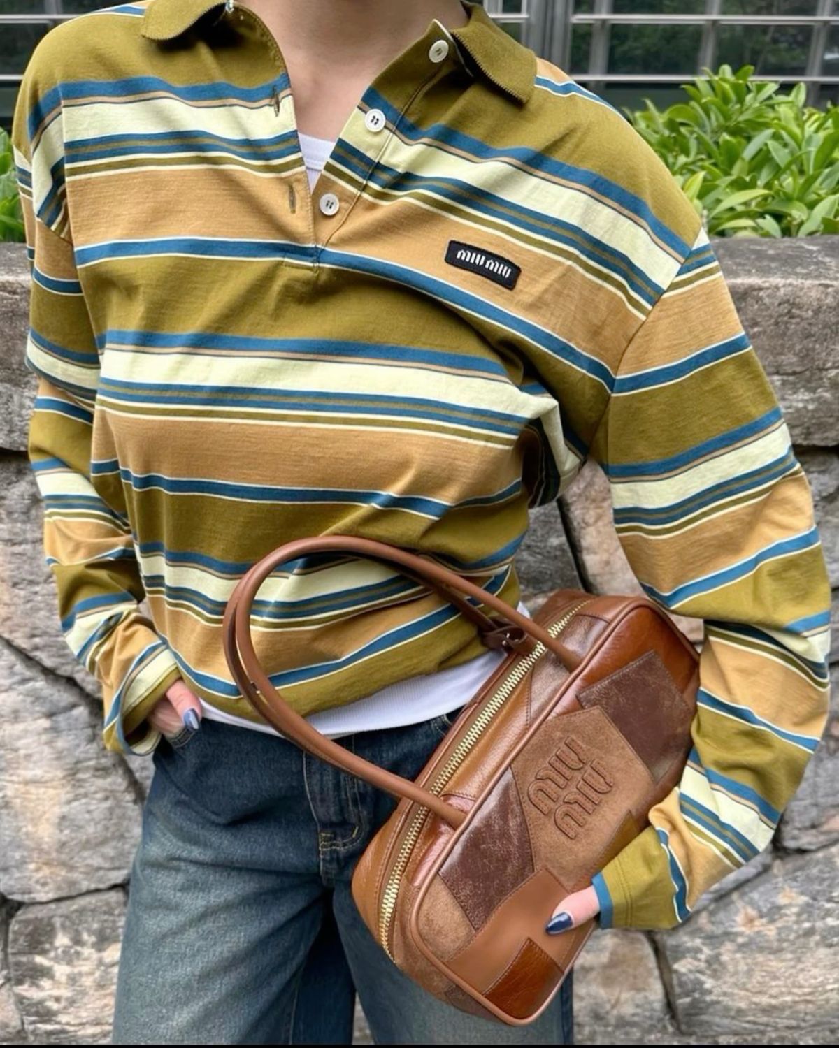 Maglia righe maniche lunghe 