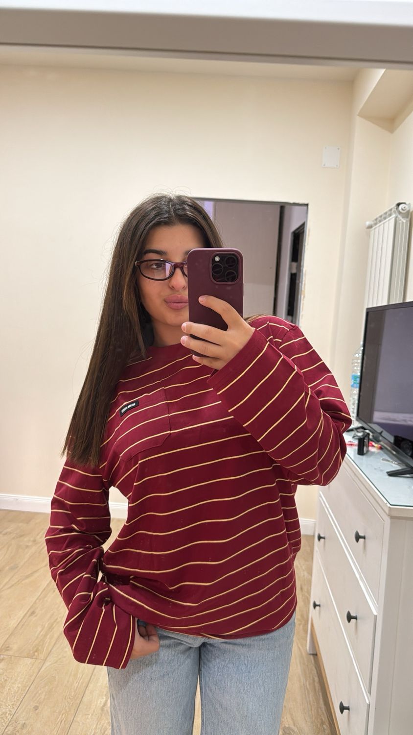 Maglia miu righe rossa