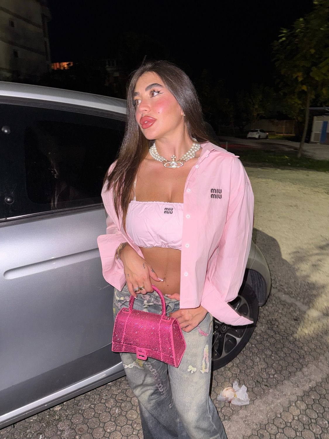 Camicia Miu rosa