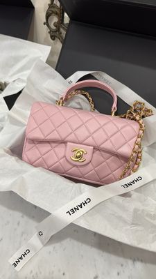Borsa manico rosa 